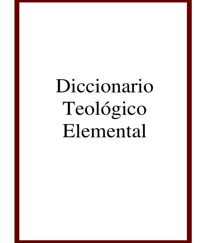 diccionario teologico elemental