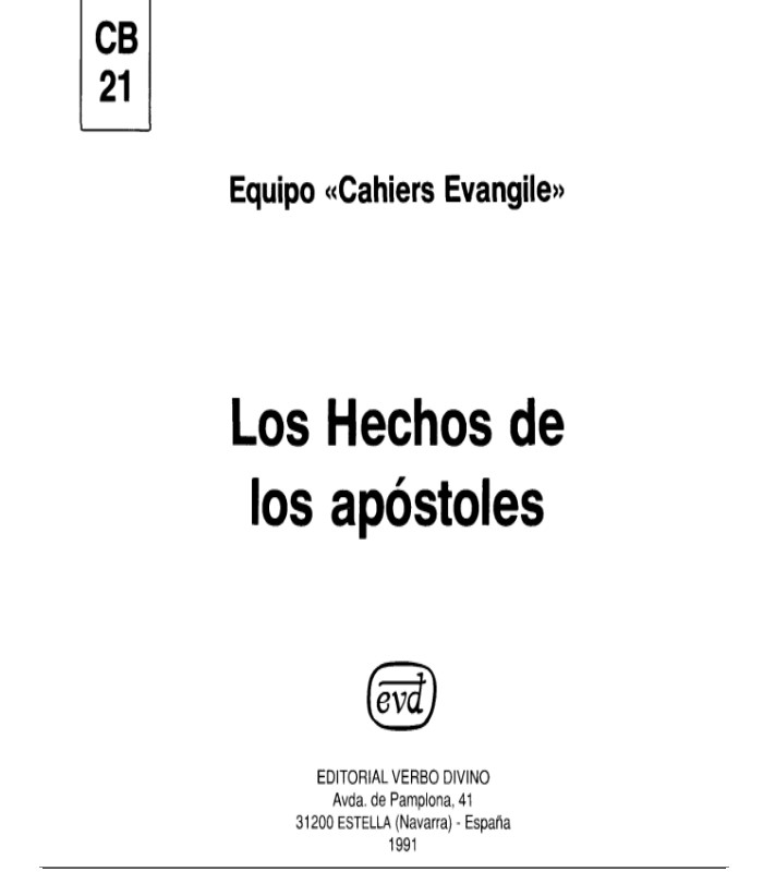 Los Hechos de Los Apostoles