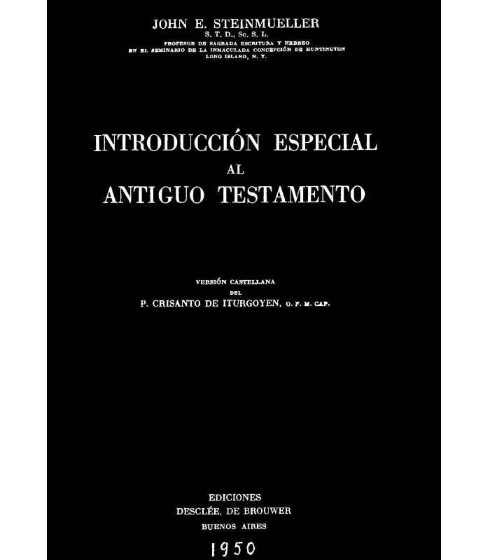 Introduccion al Antiguo Testamento Steinmuller