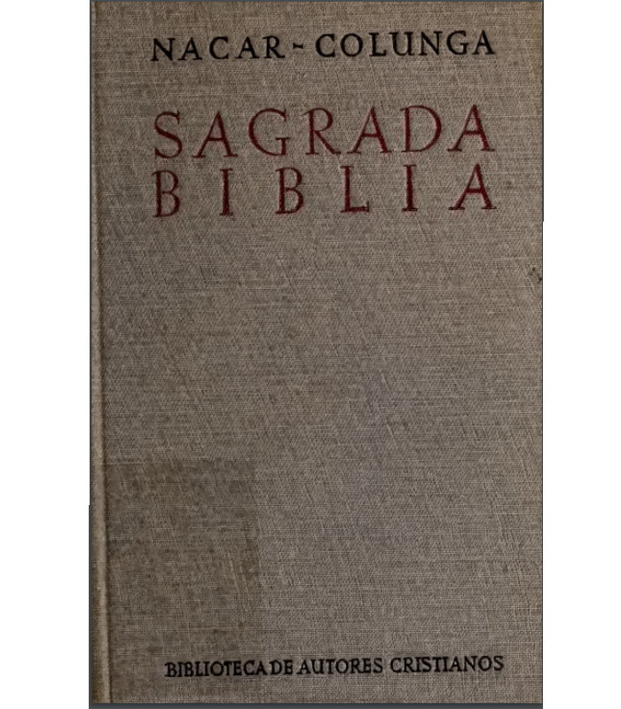 Sagrada Biblia Nacar Colunga