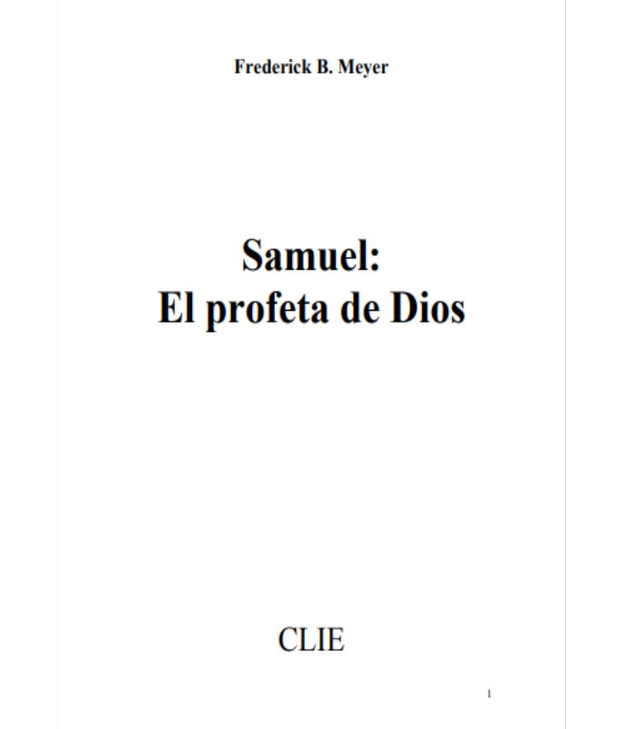 Samuel El Profeta de Dios