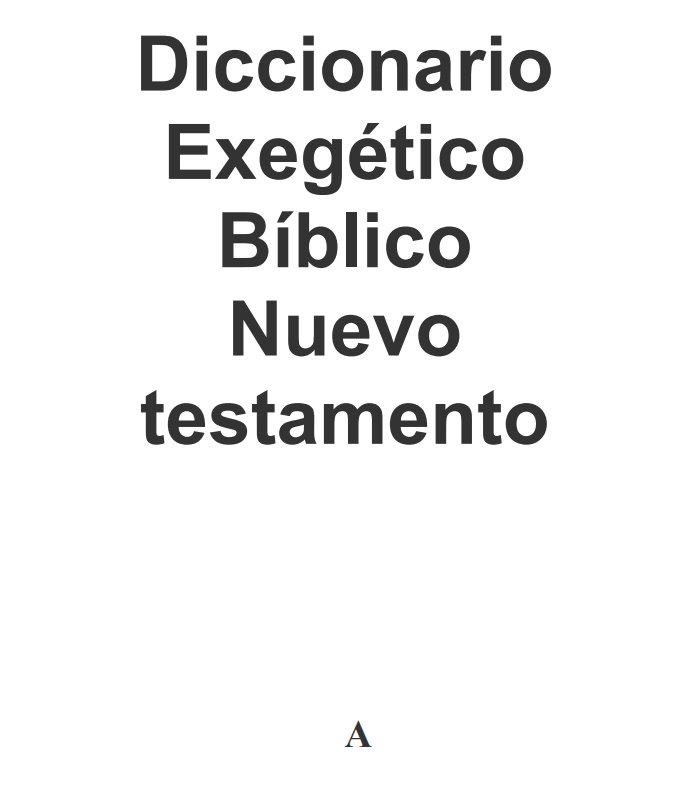 diccionario exegetico biblico